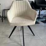 2x Draaibare eetkamerstoel Tribeca Beige/wit